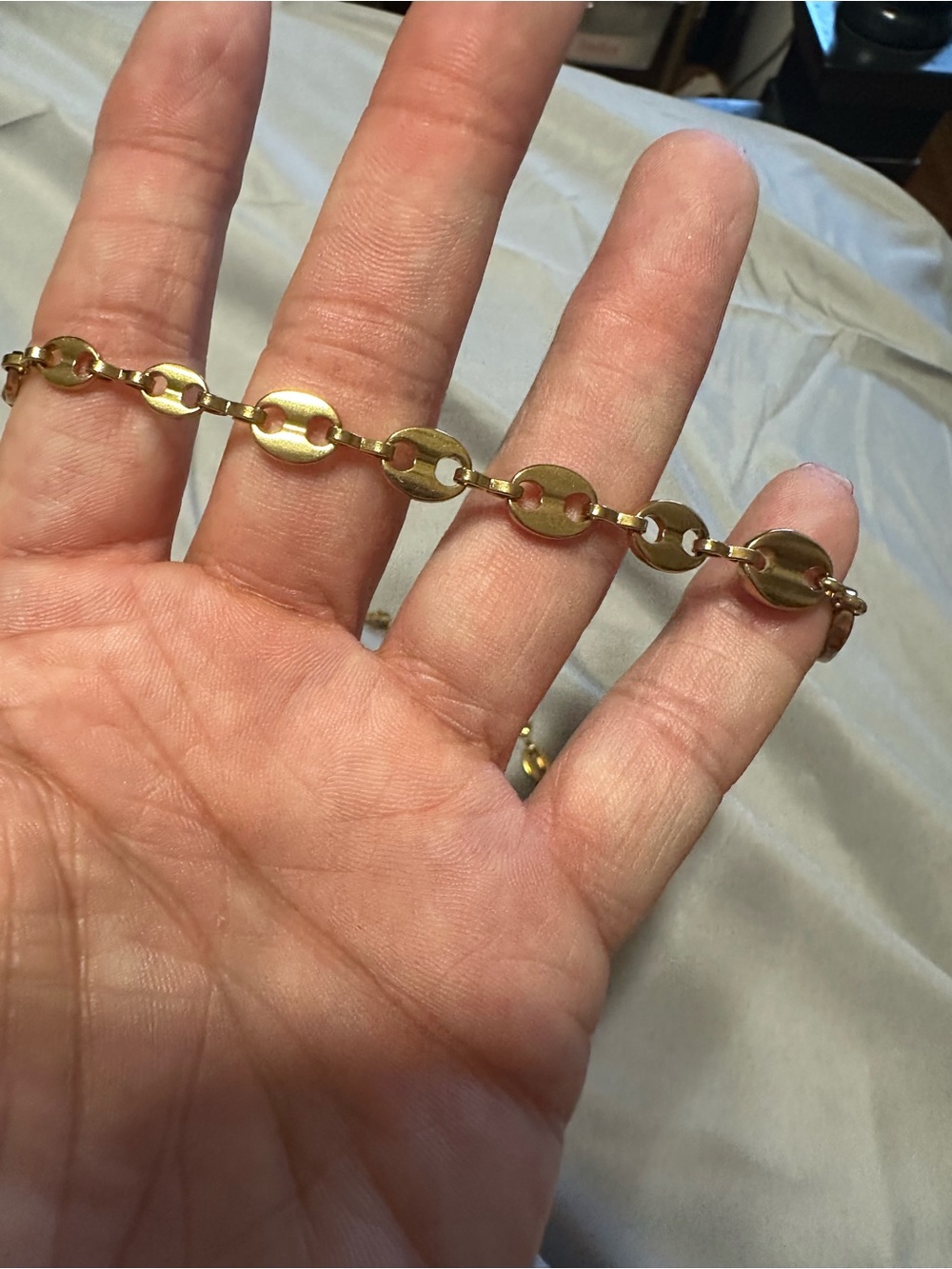 Gold Link Disc Valentina necklace by Alexa Rae